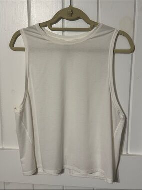 Spanx Activewear Muscle Sleeveless Tank Top - White